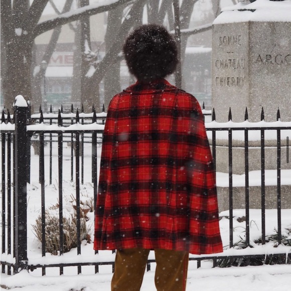 Vintage 1970’s Pendleton Wool Red Cape - Picture 4 of 12